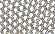Stainless steel, mesh structure.