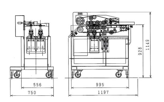 Saury's abdomen bone processing machine